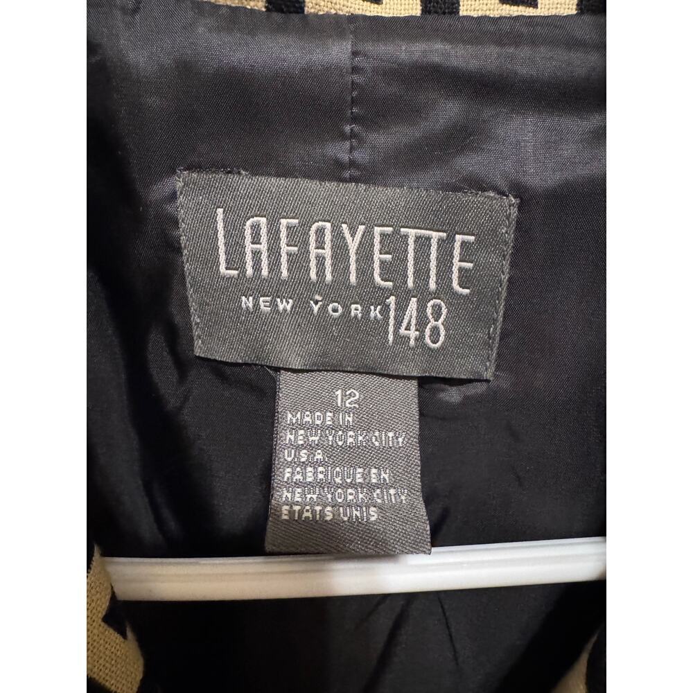 Lafayette 148 New York Women’s Work Dress Blazer Jacket Cream Black Buttons 12 - Picture 11 of 12
